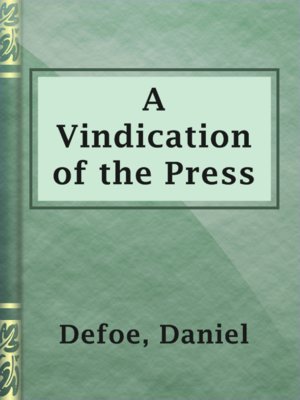 A Vindication of the Press - ebook